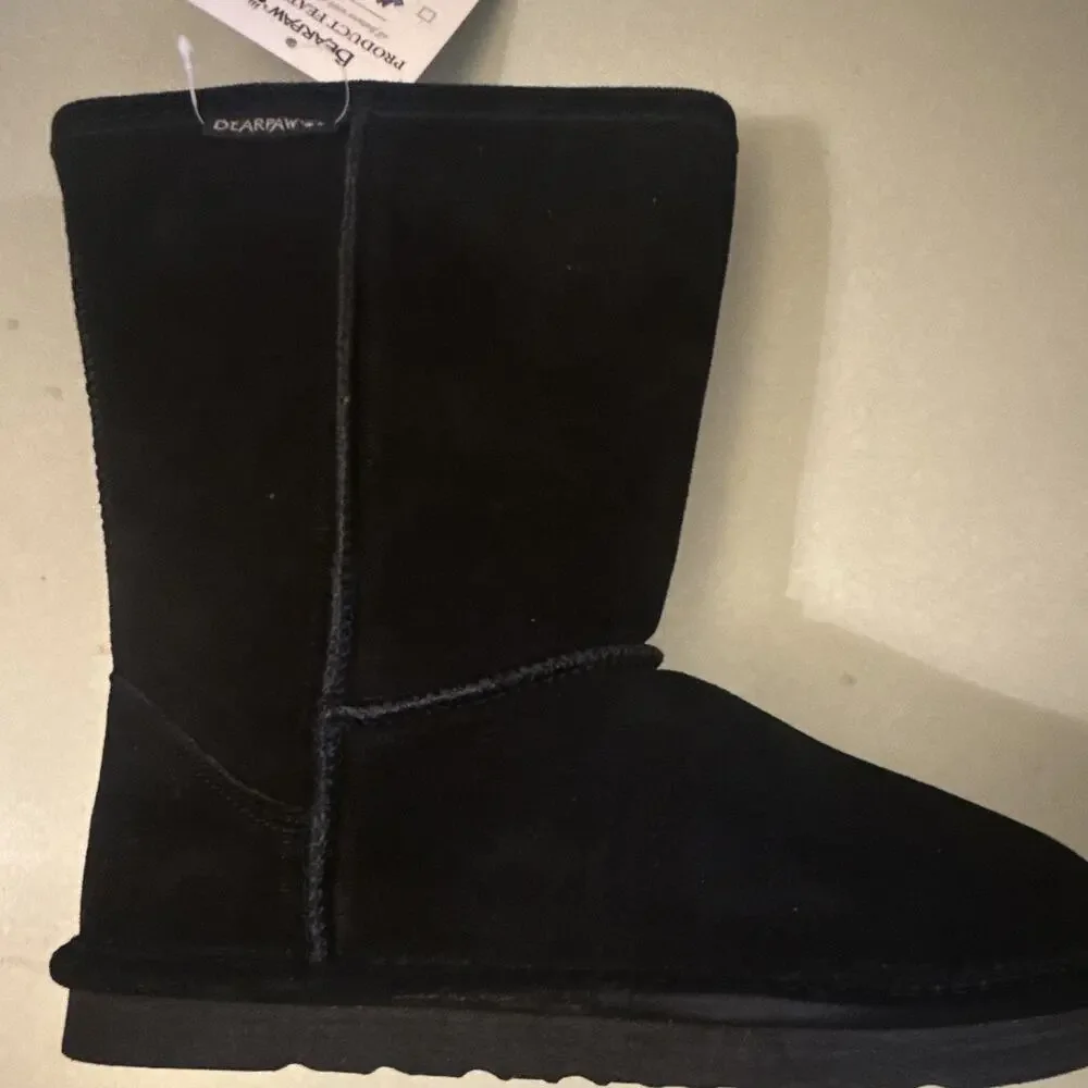 BEARPAW Dorado II Women’s Black Suede Mid-Calf Pull-On Boots US 8/9